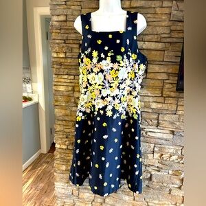 Ann Taylor LOFT floral cotton summer dress size 10
